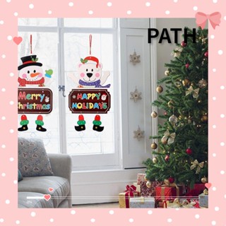 PATH เครื่องประดับกระดาษแขวน รูปซานต้า สโนว์แมน ของขวัญปีใหม่