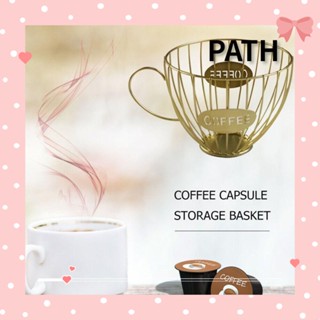 PATH ตะกร้าเก็บแคปซูลกาแฟ แบบลวดเหล็ก ทรงแก้วกาแฟ