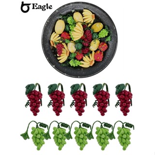 ⭐24H SHIPING⭐Artificial Grapes Bunches Fake Fruit Rattan for 1/12 dollhouse accessories