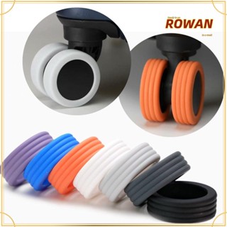 Rowans ฝาครอบล้อกระเป๋าเดินทาง ซิลิโคน ลดเสียงรบกวน 8 ชิ้น ต่อชุด