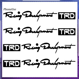 Phoneuse สติกเกอร์ TRD สําหรับติดมือจับประตูรถยนต์ 4 ชิ้น