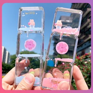 Creative Desktop เครื่องประดับขนาดเล็กน่ารัก Cherry Blossom Oil Drain Decompression Small Objects Water Drops Liquid Hourglass Birthday Gift Home Decoration [COD]