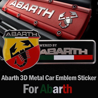 Abarth สติกเกอร์โลโก้แมงป่อง 3D โลหะ สําหรับติดตกแต่งรถยนต์