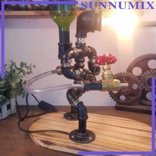 [Sunnimix] โคมไฟตั้งโต๊ะ รูปหุ่นยนต์ไอน้ํา สไตล์พังก์ แฮนด์เมด สําหรับบาร์ คาเฟ่ ร้านอาหาร