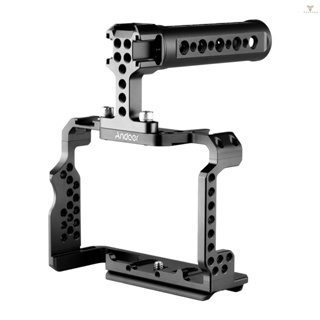 Fw Andoer Aluminum Alloy Camera Cage Kit with Video Rig Top Handle Grip Replacement for  A7R III/ A7 II/ A7III