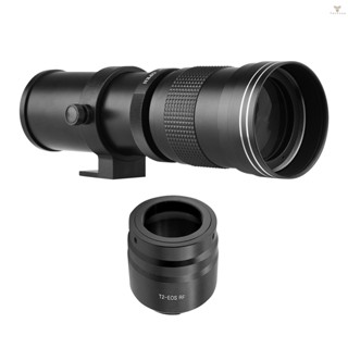 Fw Camera MF Super Telephoto Zoom Lens F/8.3-16 420-800mm T2 Mount with RF-mount Adapter Ring 1/4 Thread Replacement for  EOS R/ R3/ R5/ R5C/ R6/ RP RF-Mount Cameras