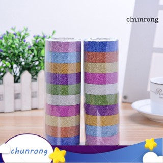 Chunrong สติกเกอร์เทปกาววาชิ 1.5 ซม. X3 ม. สําหรับตกแต่งอัลบั้ม 10 ชิ้น