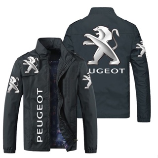 PEUGEOT LOGO jacket car shop custom work clothes 308 3008 206 207 307 407 607 4008 508 5008 RCZ C5X outdoor driving loose thin cardigan stand collar windbreaker