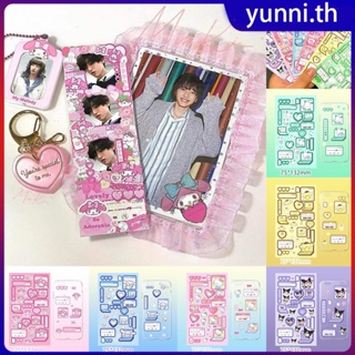 Sanrio Japanese Goo Card Decoration Hand Ledger Decoration Sticker Kuromi Melody DIY Material Toy Kawaii Gift Yunni