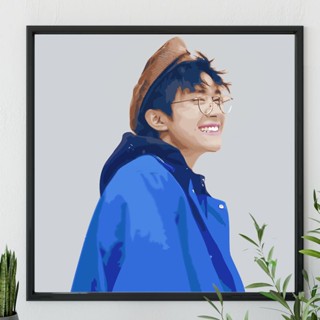 Songxi ภาพวาดสีน้ํามันดิจิทัล TFBOY Yi Yang Qianxi เพ้นท์มือ รูปดาว บรรเทาความเครียด diy 7.26