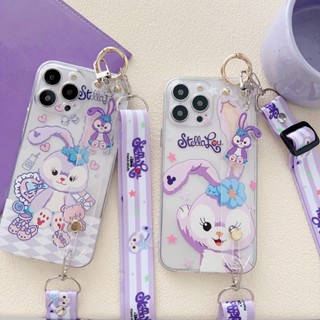 เคสโทรศัพท์มือถือ TPU ลายการ์ตูน StellaLou น่ารัก พร้อมสายรัดข้อมือ และสายคล้องยาว สําหรับ OPPO F19 A74 4G F19S A95 4G Reno6 Lite A94 4G F19 Pro Reno5 F Reno5 Lite