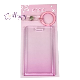 &lt;Happybay&gt; เคสอะคริลิคใส ลาย Kpop ไล่โทนสี 3 นิ้ว สําหรับบัตรนักเรียน DIY