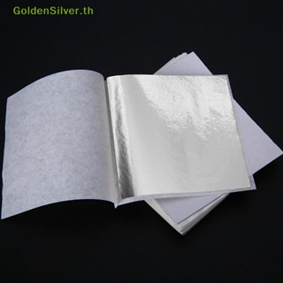 Goldensilver แผ่นกระดาษฟอยล์สีทอง 100 แผ่น สําหรับตกแต่งงานหัตถกรรม