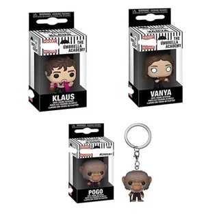 พวงกุญแจ จี้ตุ๊กตาฟิกเกอร์ Funko POP The Umbrella Academy Pogo Klaus Vanya