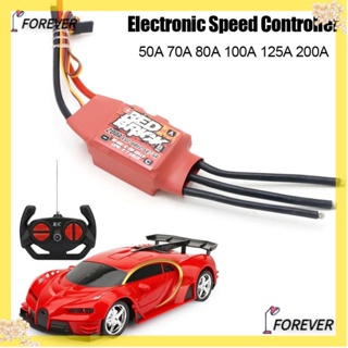 Forever ตัวควบคุมความเร็วอิเล็กทรอนิกส์ ไร้แปรงถ่าน 5V 3A 5V 5A ESC ทนทาน 50A 70A 80A 100A 125A 200A ESC สีแดง สําหรับมัลติคอปเตอร์บังคับ FPV