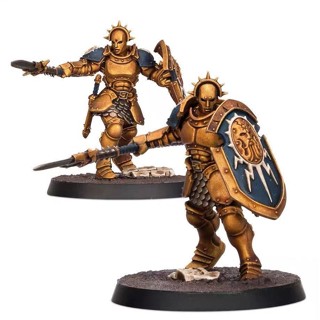 9.9 เหนื่อยมากบอร์ด Warhammer AOS AOS Thunder Casting Magic Soldier Test Coating Exclusive Edition Two Stormcast Eternals QYKU