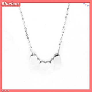 Bluelans สร้อยคอโชคเกอร์ จี้รูปหัวใจ สามแฉก เครื่องประดับแฟชั่นสตรี