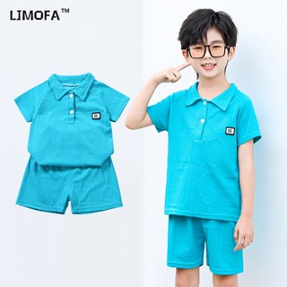 Ljmofa 1-8 ปี ชุดเสื้อยืดโปโล แขนสั้น ระบายอากาศ สีพื้น เหมาะกับฤดูร้อน สําหรับเด็กผู้ชาย และเด็กผู้หญิง อายุ