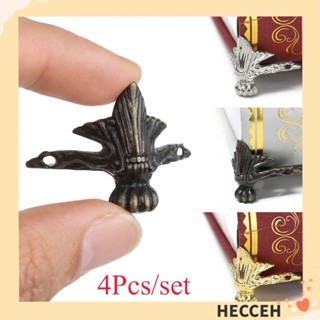 Hecceh 4 ชิ้น / เซต ตัวยึดมุม DIY สามเหลี่ยม โลหะ เฟอร์นิเจอร์ ฮาร์ดแวร์ ป้องกันมุม