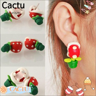Cactu ต่างหูแฮนด์เมด รูปดอกไม้ Piranha