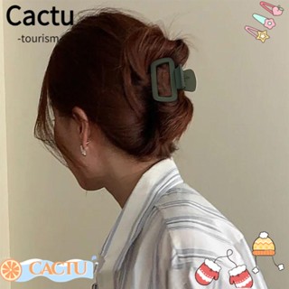 Cactu กิ๊บติดผมเรซิ่น กันลื่น เนื้อแมตต์ ทรงสี่เหลี่ยม หรูหรา เครื่องประดับผม สําหรับชีวิตประจําวัน