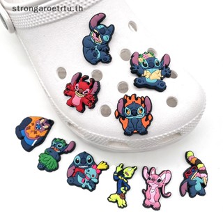 Strongaroetrtu อุปกรณ์เสริม รองเท้าแตะ PVC ลายการ์ตูน Stitch Croc Shoes Ch DIY สําหรับ Cs Pins 1 ชิ้น