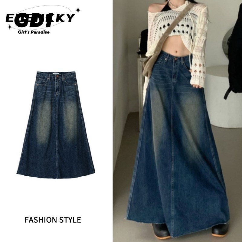 EOENKKY กระโปรง กระโปรงยีนส์ กระโปรงกางเกง 2023 NEW Style 080111 ทันสมัย สบาย Stylish ins A23M08K 36Z230909