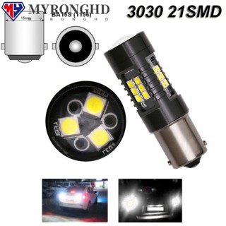 Myronghd หลอดไฟเลี้ยว LED 3030 21SMD 12V 24V สีขาว สําหรับรถยนต์