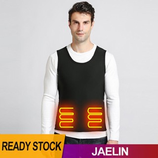 เสื้อกั๊กทําความร้อนไฟฟ้า USB 3 โซน สําหรับเล่นกีฬา เดินป่า [Jaelin.th]