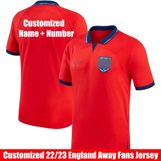 เสื้อกีฬาแขนสั้น ลายทีมชาติฟุตบอล World Cup England 22-23 ชุดเยือน สําหรับผู้ชาย