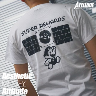 เสื้อยืดแขนสั้น ผ้าฝ้าย พิมพ์ลาย Super Mario JDM สไตล์ญี่ปุ่น