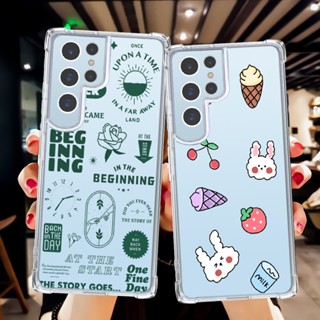 เคสซิลิโคนนิ่ม แบบใส ลายการ์ตูน กันกระแทก สําหรับ Samsung S23 Ultra S22 Plus S21 FE A54 A53 5G A34 A33 S20 A13 4G