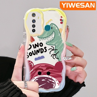 เคสโทรศัพท์มือถือแบบนิ่ม ใส กันกระแทก ลายการ์ตูนไดโนเสาร์ และหมี สีมาการอง สําหรับ Realme 5 5i 5s 5 Pro 6i Narzo 20A Q