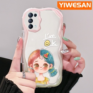 เคสมือถือ แบบนิ่ม แบบใส ลายการ์ตูนผู้หญิงน่ารัก กันกระแทก สําหรับ OPPO Reno 5 5G Reno 5K 5G Find X3 Lite