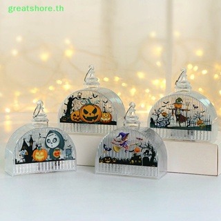 Greatshore โคมไฟ LED รูปฟักทองผี สําหรับแขวนตกแต่งบ้าน ปาร์ตี้ฮาโลวีน