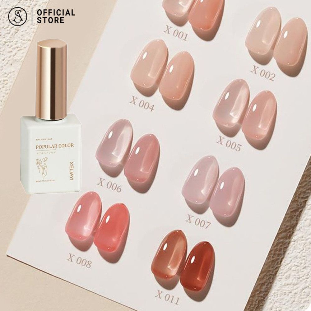 สีทาเล็บเจล สีเจล เจลลี่โปร่งใส ยาทาเล็บ แข็งแรง ยาทาเล็บเจลเจลยาทาเล็บใหม่ ต้องใช้เครื่องเป่าเล็บ14 สี 2023