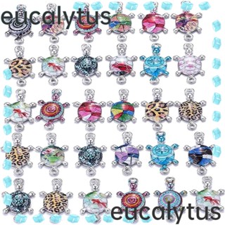 Eucalytus1 จี้สร้อยคอ รูปเต่า โลหะผสม 26 * 14 มม. 40 ชิ้น