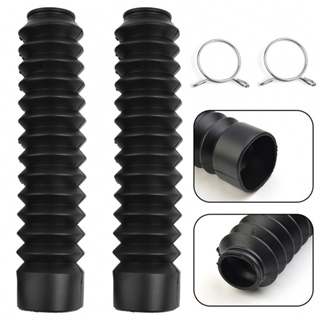 ⚡NEW 8⚡Bellows Black 2pcs Fork Bellows Off-road Motorcycle Boot Dust Cap 13 Section