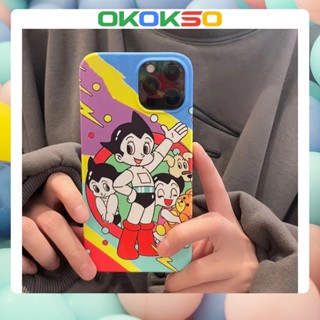 [OKOKSO] ใหม่ เคสโทรศัพท์มือถือคู่รัก แบบไม้นิ่ม กันกระแทก ลายการ์ตูนเด็กผู้ชาย Astro Boy สีรุ้ง สําหรับ OPPO Reno9 Reno8 Reno7pro reno6 7z 8T 5 R17 A72 A53 A9 2020 F11 A31 F9 A15 A3S A78 A77Findx5pro