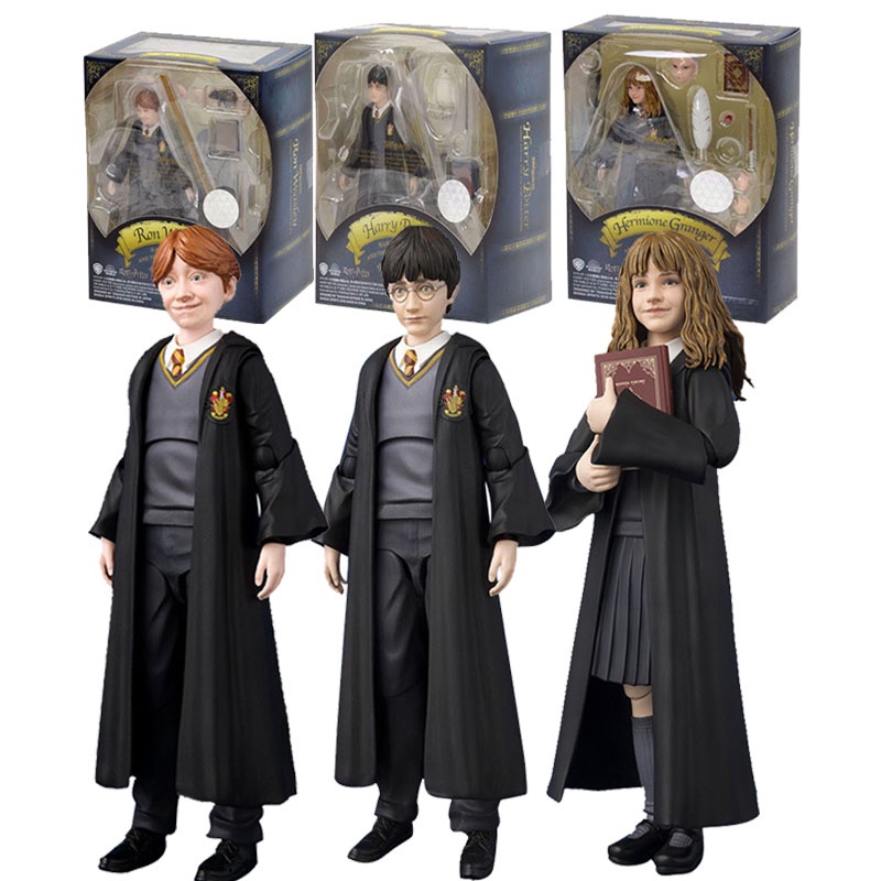 โมเดลฟิกเกอร์ Harry Potter Hermione Ron Sh Figuarts Articulado ของเล่นสําหรับเด็ก