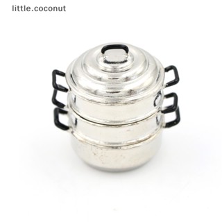 [little.coconut] หม้อนึ่งโลหะ 3 ชั้น 1:12 สําหรับตกแต่งบ้านตุ๊กตา