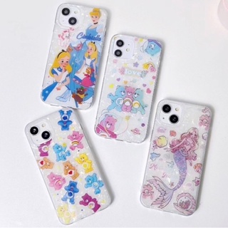 (พร้อมส่งจากไทย)  เคส iPhone เคสหินมุกขอบนิ่มลายการ์ตูน 14 14Pro 14ProMax