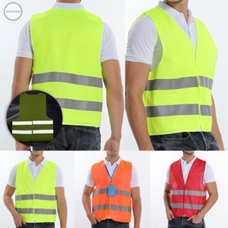 GORGEOUS~Male PVC Reflective Stripe Reflective Safety Vest Visibility Waistcoat