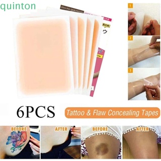 Quinton สติกเกอร์รอยสัก กันน้ํา สีดํา ปกปิดเต็มจุด เป็นมิตรกับผิวหนัง ซ่อนเทป