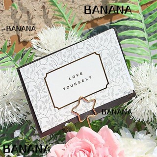 Banana1 กล่องช่อดอกไม้โลหะ สีทอง สําหรับใส่บัตร 10 ชิ้น