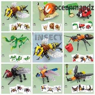 Oceanmapdz บล็อกตัวต่อ รูปแมลง ผึ้ง พลาสติก ขนาดเล็ก สร้างสรรค์