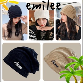 EMILEE หมวกบีนนี่ลําลอง ผ้าฝ้าย สําหรับผู้หญิง และผู้ชาย