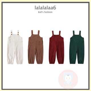 Laa6- ชุดเอี๊ยม ผ้าลูกฟูก สีพื้น สําหรับเด็กผู้ชาย