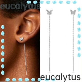 Eucalytus1 ต่างหูสตั๊ด เงินสเตอร์ลิง 925 จี้เครื่องประดับแฟชั่นสตรี