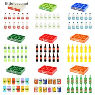 [little.coconut] ถาดใส่เครื่องดื่ม โซดา ไวน์ และขวดไวน์จําลอง ขนาดเล็ก อุปกรณ์เสริม สําหรับตกแต่งบ้านตุ๊กตา